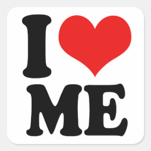 I Heart Me Square Sticker