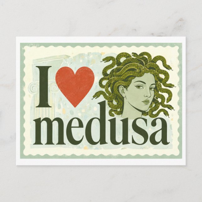 "I [Heart] Medusa" Postcard (Front)