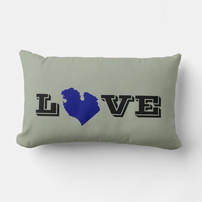 I heart Michigan Lumbar Cushion (Front)