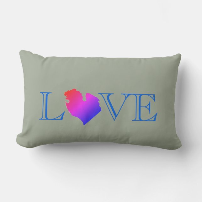 I heart Michigan Lumbar Cushion (Front)