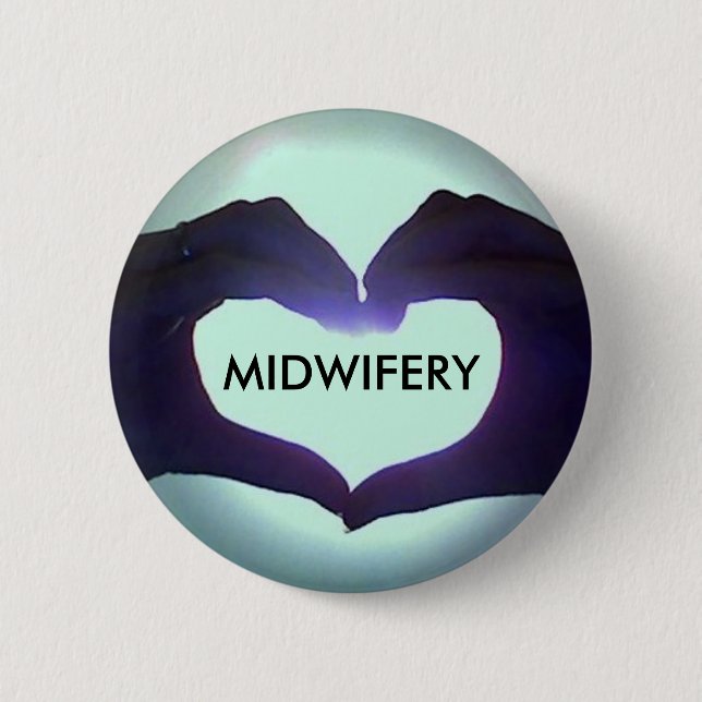 I heart Midwifery 6 Cm Round Badge (Front)
