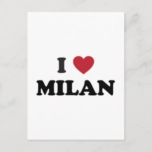 I Heart Milan Italy Postcard