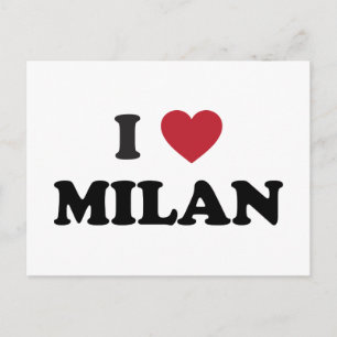 I Heart Milan Italy Postcard