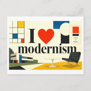 "I [Heart] Modernism" Postcard