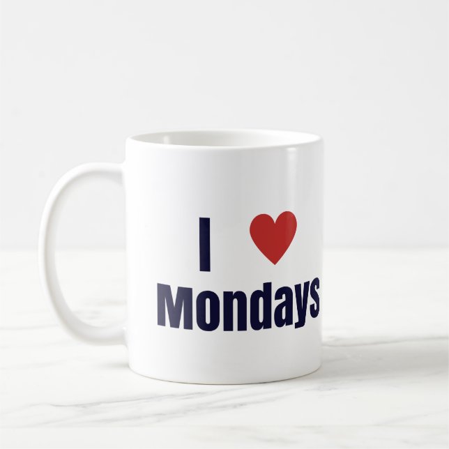 I heart Mondays mug (Left)