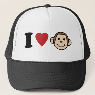 I Heart Monkeys Trucker Hat