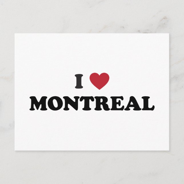 I Heart Montreal Canada Postcard (Front)