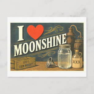 "I [Heart] Moonshine" Postcard