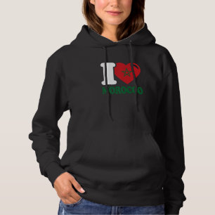 I Heart Morocco Beautiful Morocco Flag I Love Mor Hoodie