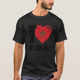 I Heart Morocco Beautiful Morocco Flag I Love Moro T-Shirt