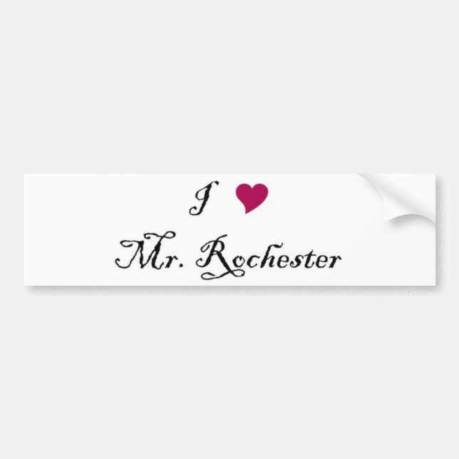 I Heart Mr. Rochester bumper sticker (Front)