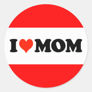 I Heart Mum Classic Round Sticker