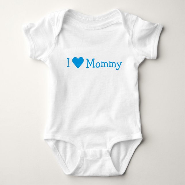 I [Heart] Mummy White Bodysuit (Front)