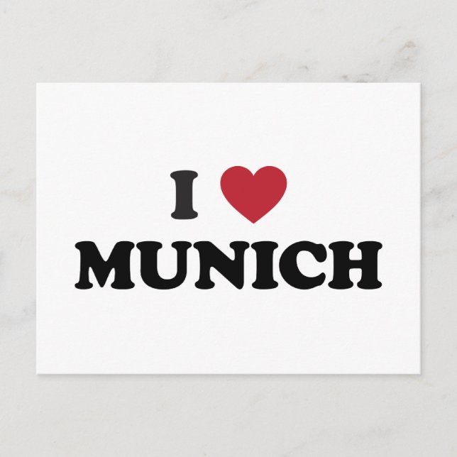 I Heart Munich Germany Postcard (Front)