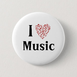 I Heart Music Customisable Button