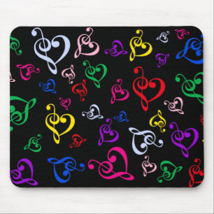 I Heart Music Mouse Pad