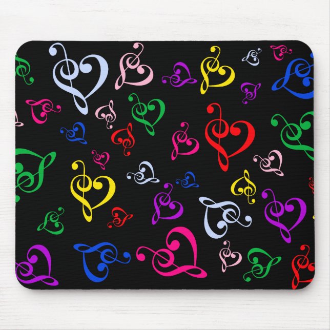 I Heart Music Mouse Pad (Front)