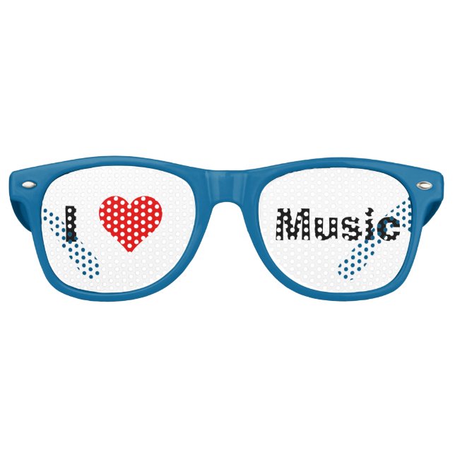 I Heart Music Party Sunglasses (Front)
