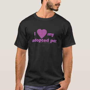 I Heart My Adopted Pet Dark Tee