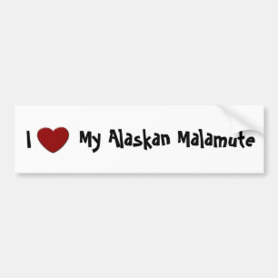 I (heart) My Alaskan Malamute Bumper Sticker