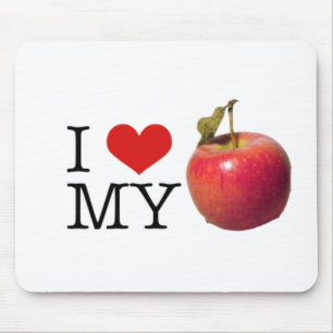 I Heart My Apple Mouse Pad