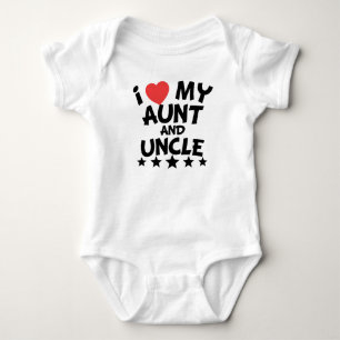 I Heart My Aunt And Uncle Baby Bodysuit