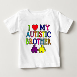 I Heart My Autistic Brother Baby T-Shirt