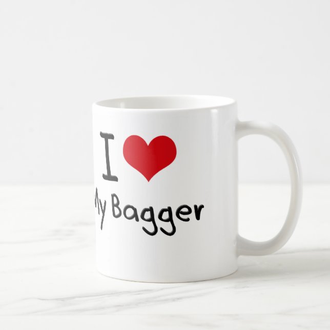 I heart My Bagger Coffee Mug (Right)