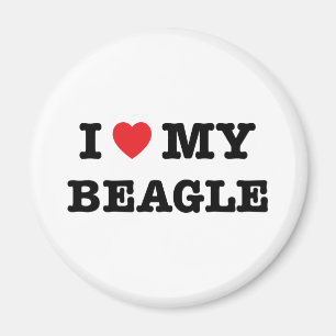 I Heart My Beagle Magnet