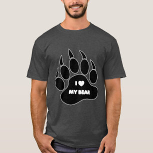 I Heart My Bear In Bear Paw T-Shirt