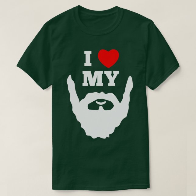 I Heart my Beard T-Shirt (Design Front)