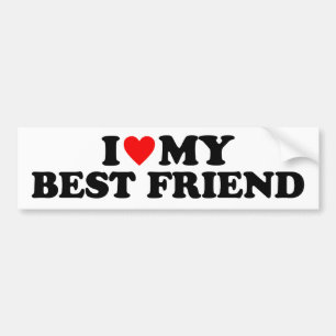 I Heart My Best Friend Bumper Sticker