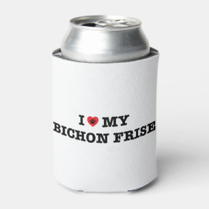 I Heart My Bichon Frise Can Cooler
