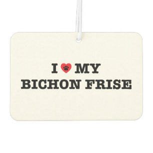 I Heart My Bichon Frise Car Air Freshener