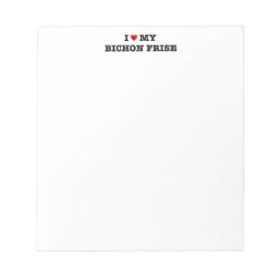 I Heart My Bichon Frise Notepad