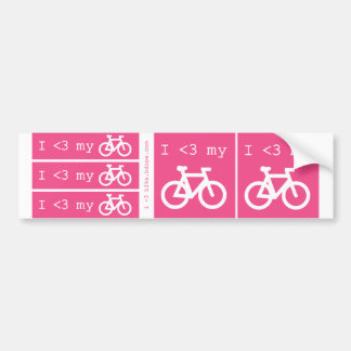 I (heart) my bike bumper sticker