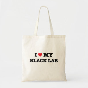 I Heart My Black Lab Tote Bag