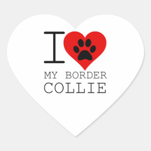 I HEART MY BORDER COLLIE STICKER