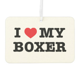 I Heart My Boxer Car Air Freshener