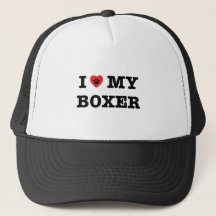 I Heart My Boxer Trucker Hat