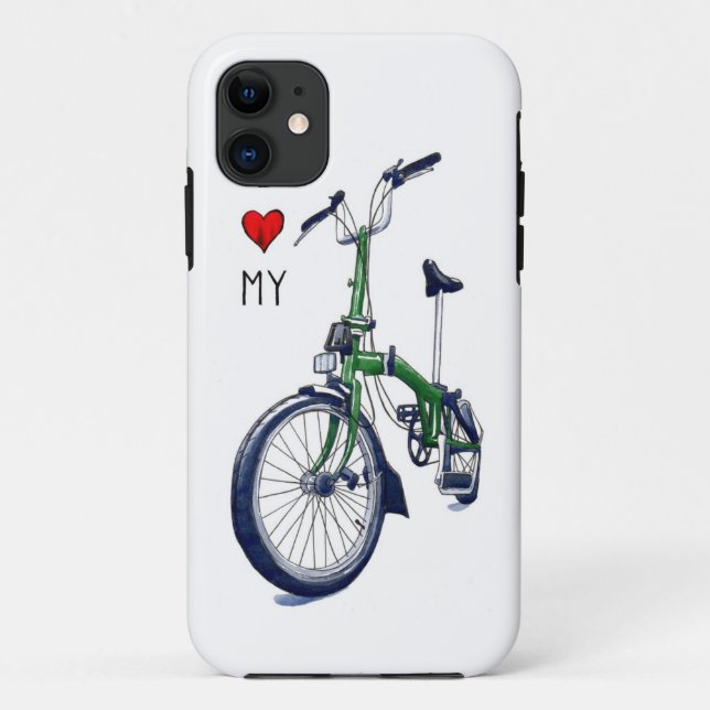 I heart my Brompton (green) Case-Mate iPhone Case (Back)