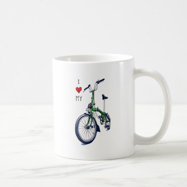 I heart my Brompton (green) Coffee Mug (Right)