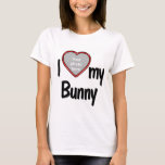 I Heart My Bunny - Cute Red Heart Rabbit Photo T-Shirt<br><div class="desc">This fun t-shirt will let you show how much you love your Bunny! The shirt features a fun heart shaped photo drop-in frame where you can upload a photo of your own Bunny. Animal lovers will fall in love with this fun customisable t-shirt that allows you to upload your own...</div>