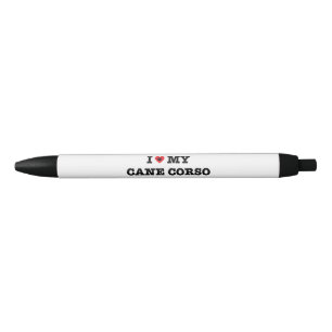 I Heart My Cane Corso Black Ink Pen