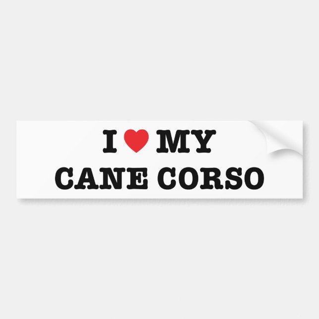 I Heart My Cane Corso Bumper Sticker (Front)