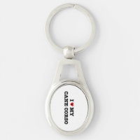 I Heart My Cane Corso Metal Keychain