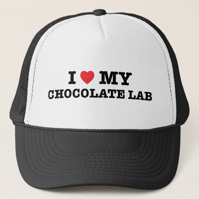 I Heart My Chocolate Lab Hat (Front)