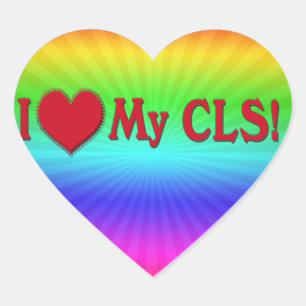 I Heart My CLS CLINICAL LABORATORY SCIENTIST Sticker