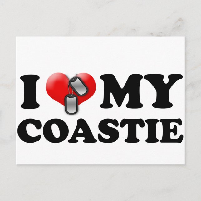 I heart my Coastie Postcard (Front)