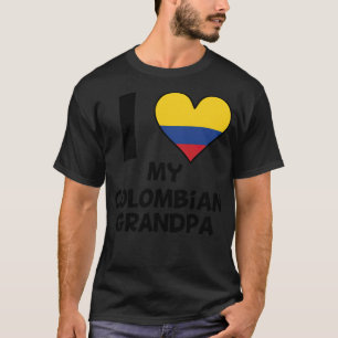 I Heart My Colombian Grandpa funny alpaca  T-Shirt